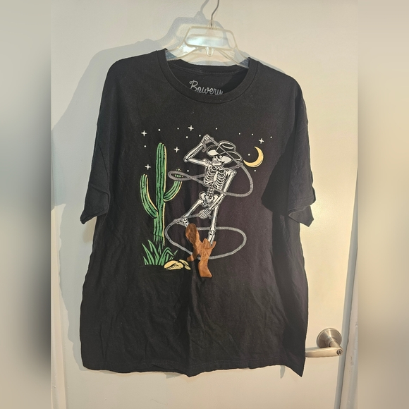 Bowery Supply Co Tops - Bowery Supply Co Cowboy skeleton tee shirt Xl